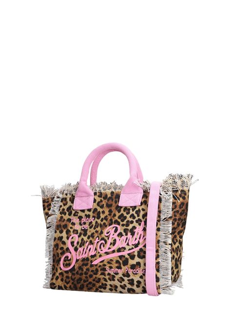 Borsa Mini in canvas SAINT BARTH | VAMI001 VANITY MINI02591L SAND LEOPARD 0021